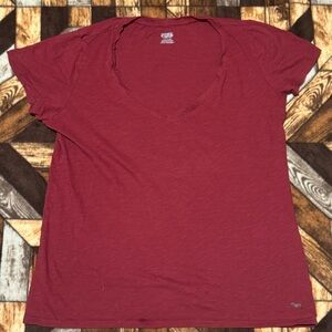PINK Victoria's Secret maroon Relaxed Short Sleeve T-Shirt